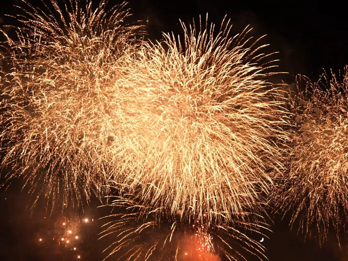 夜空に咲く大輪の花火